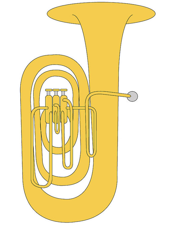 570x738 Tuba Clip Art Tuba Illustration Tuba Graphic Music Student Art