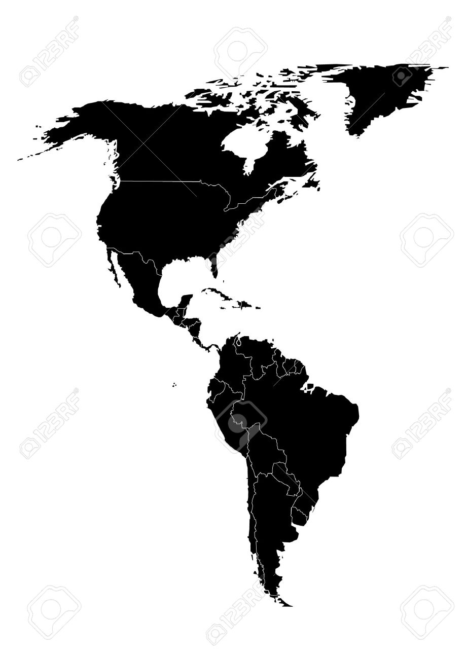 919x1300 North And South America Map Clipart