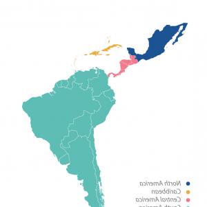 300x300 South America Map Labeled Political Blank Vector Illustration