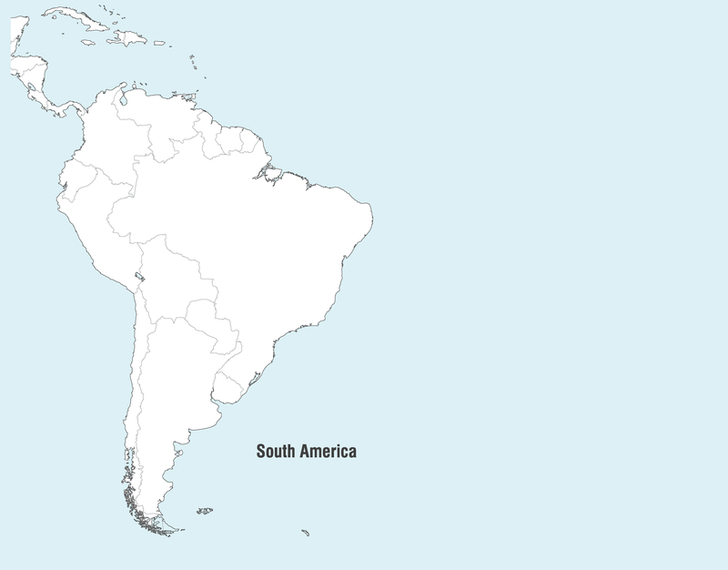 728x570 South America Map Vector