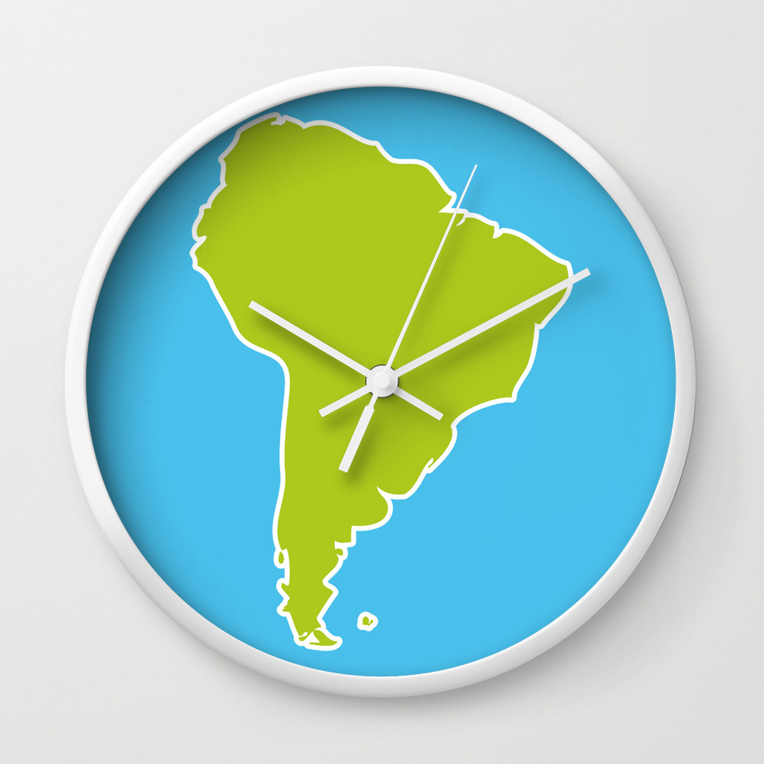 1500x1500 South America Map Blue Ocean And Green Continent Vector