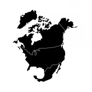 300x300 North And South America Map Vector Illustration Illustration