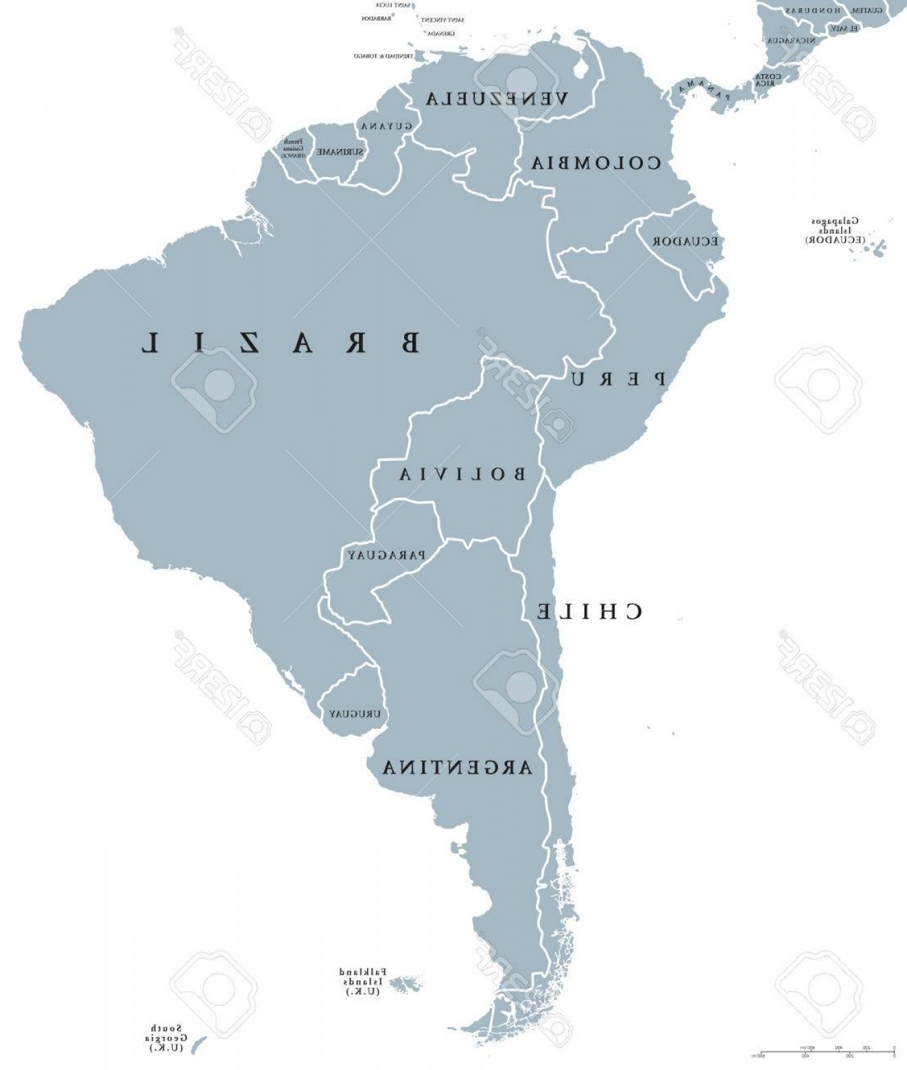 1322x1560 Photostock Vector South America Countries Political Map