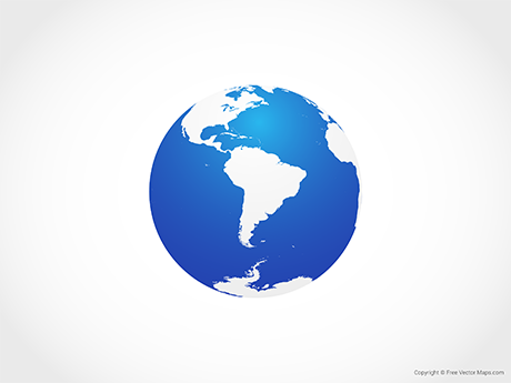 460x345 Vector Map Of Globe Of South America Free Vector Maps