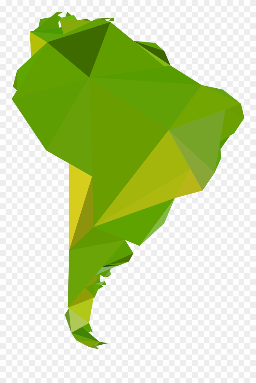 880x1318 Map Of South America Vector In The Form Of Low Poly