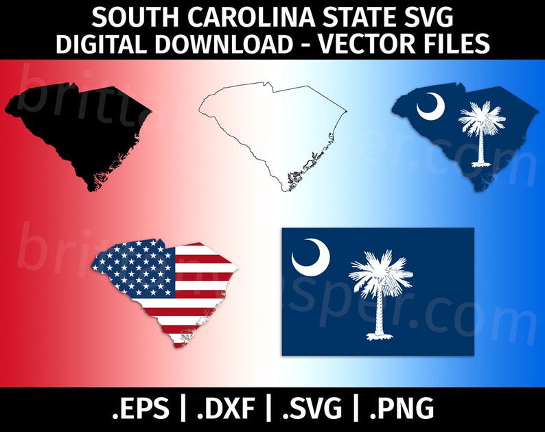 794x630 South Carolina State Flag Vector Clip Art Cutting Etsy