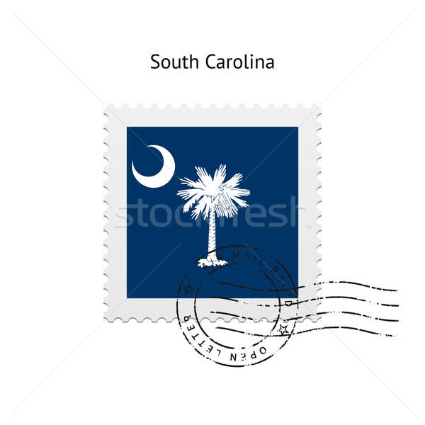 600x600 State Of South Carolina Flag Postage St Vector Illustration