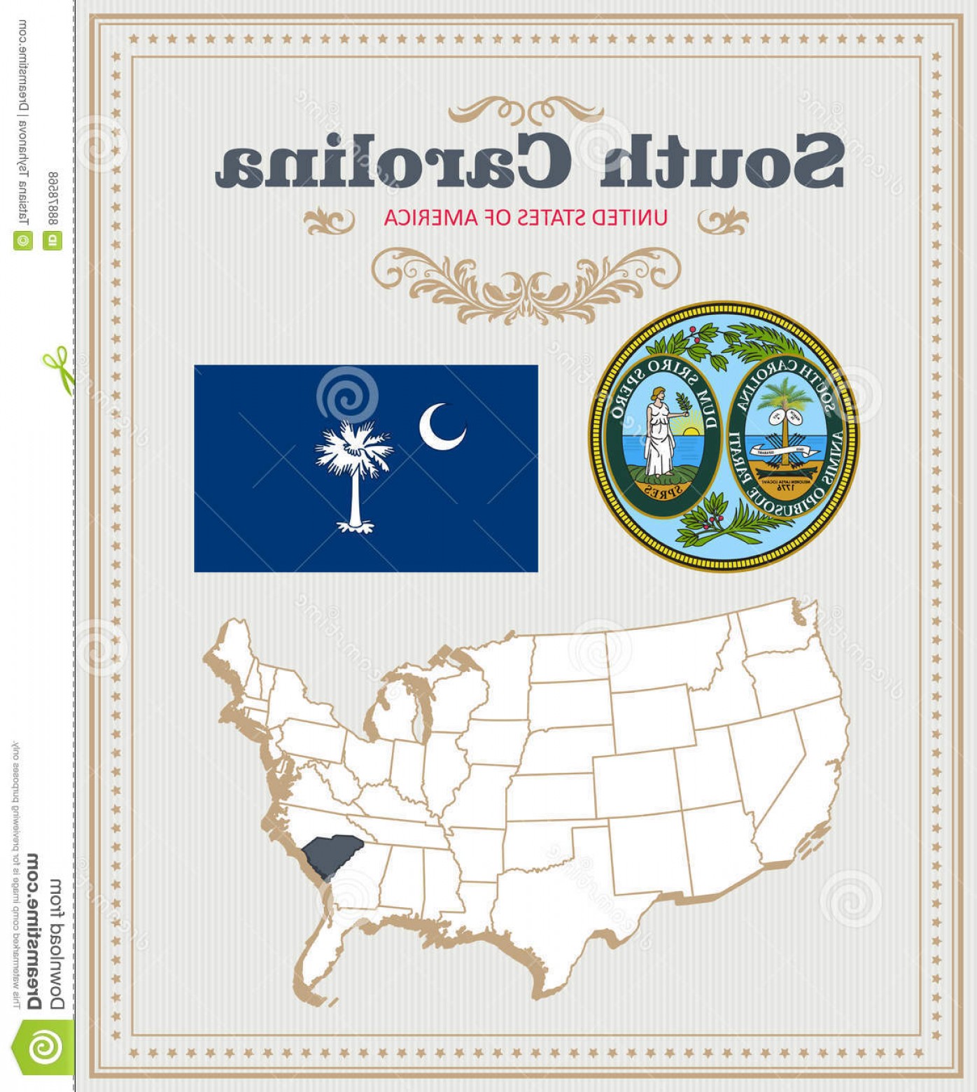 1396x1560 Stock Illustration High Detailed Vector Set Flag Coat Arms South