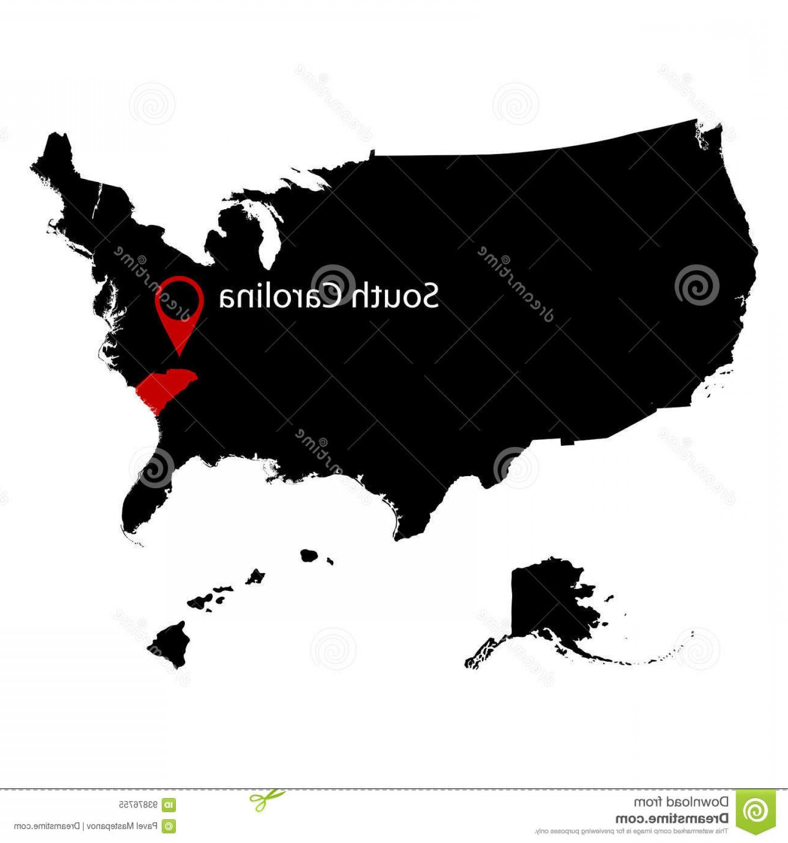 South Carolina Outline Vector