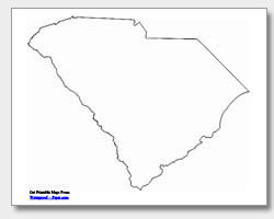 250x200 Printable South Carolina Maps State Outline, County, Cities
