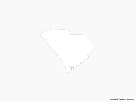 460x345 Vector Maps Of South Carolina Free Vector Maps