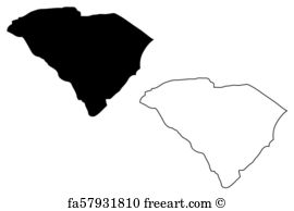 270x194 Free South Carolina Map Vector Art Prints And Wall Artwork Freeart