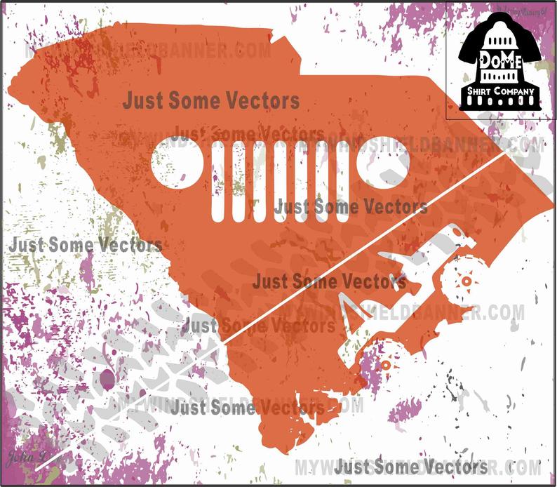 794x694 South Carolina Sc Jeep Home State Vector Use For Etsy