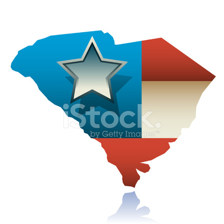 440x440 South Carolina State Map Stock Vector
