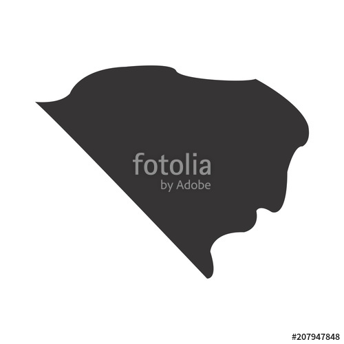 500x500 South Carolina State Map Of Us America Vector Simple Black Maps