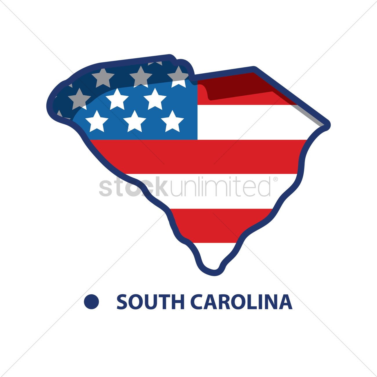 1300x1300 Map Of South Carolina Vector Image