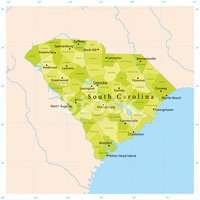 200x200 South Carolina Vector Map Stock Vectors