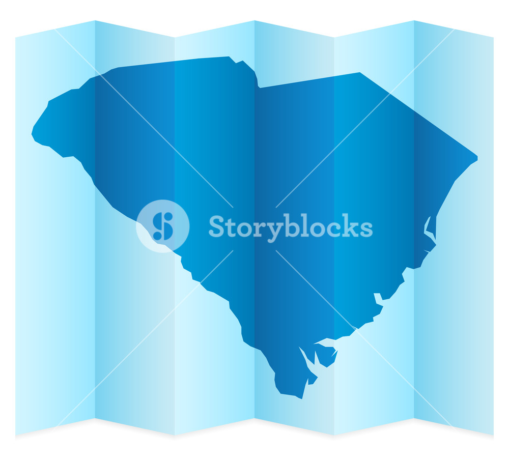 1000x900 South Carolina Map On A White Background Vector Illustration