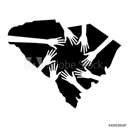 500x500 South Carolina States Of America Territory On White Background