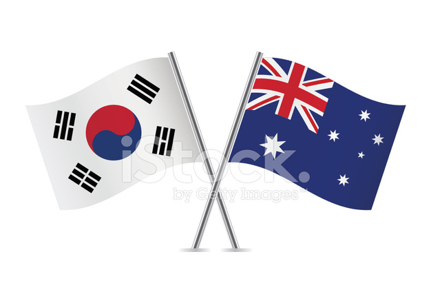 626x440 Australian And South Korean Stock Vector