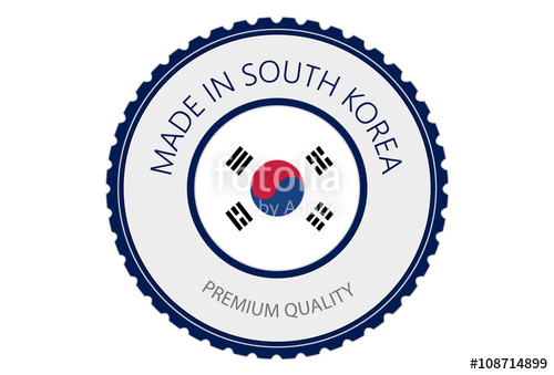 500x339 Made In Korea Seal, South Korea Flag