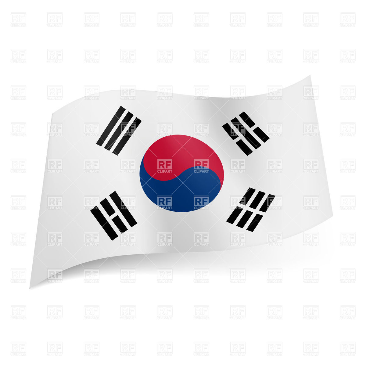 1200x1200 National Flag Of South Korea Vector Image Of Signs, Symbols, Maps