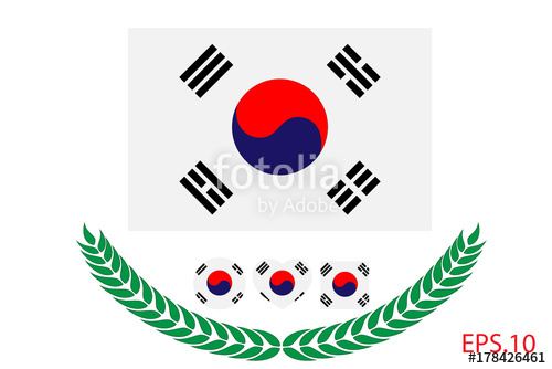 500x334 South Korea Flag Vector Illustration South Korea Flag National