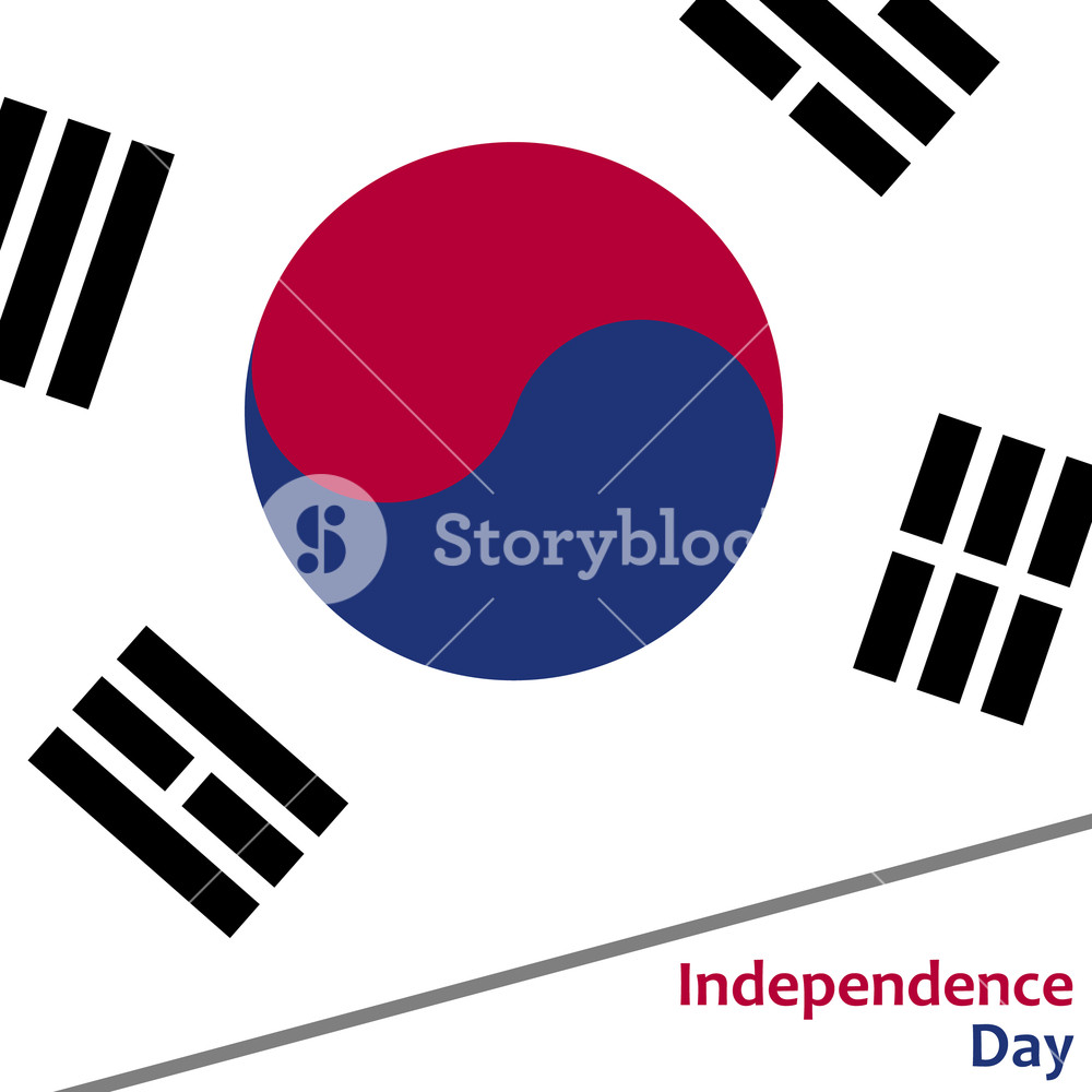 1000x1000 South Korea Independence Day With Flag Vector Illustration For Web