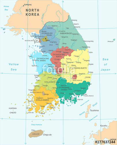 406x500 South Korea Map