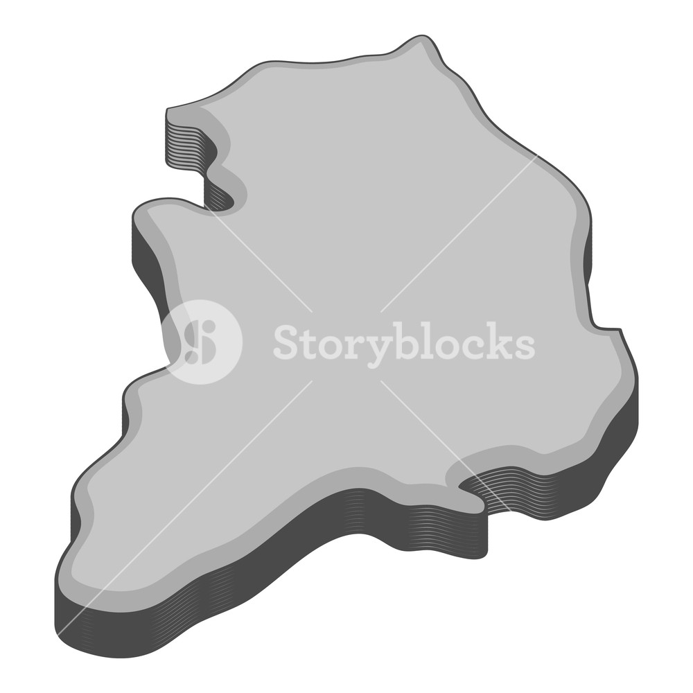 1000x1000 South Korea Map Icon Gray Monochrome Illustration Of South Korea