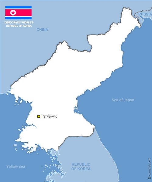 500x600 Free Vector Map Of North Korea