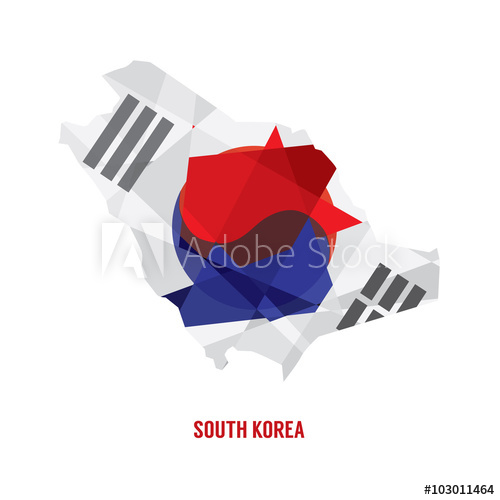 500x500 Map Of South Korea Vector Illustration