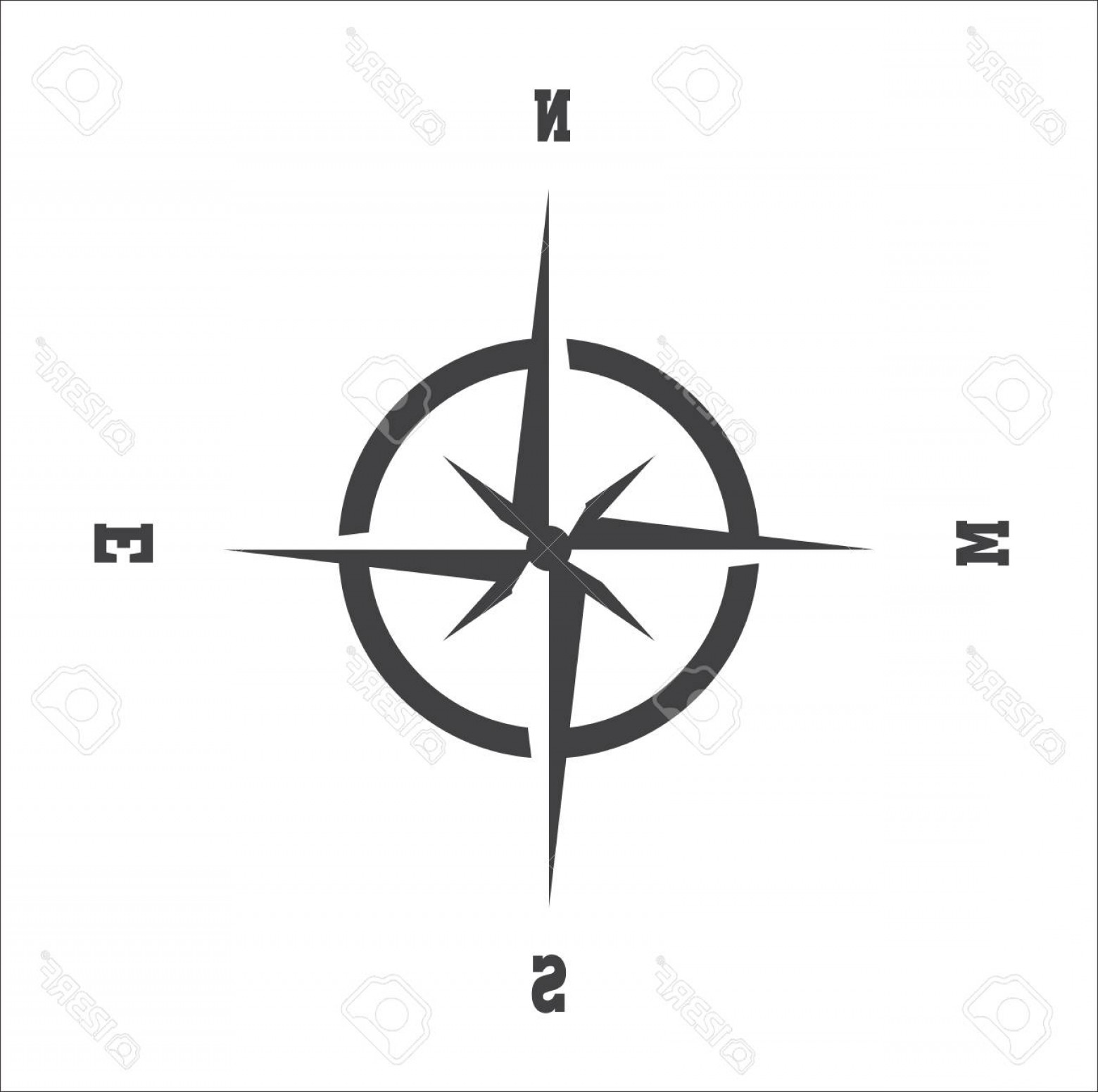 1560x1552 Photostock Vector Compass For Direction And Location North East