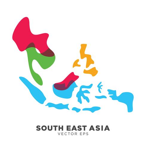 490x490 Creative South East Asia Map Vector, Vector