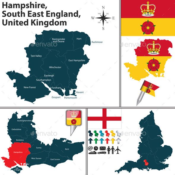 590x590 Hampshire, South East England, Uk Travel Vectors Graphics
