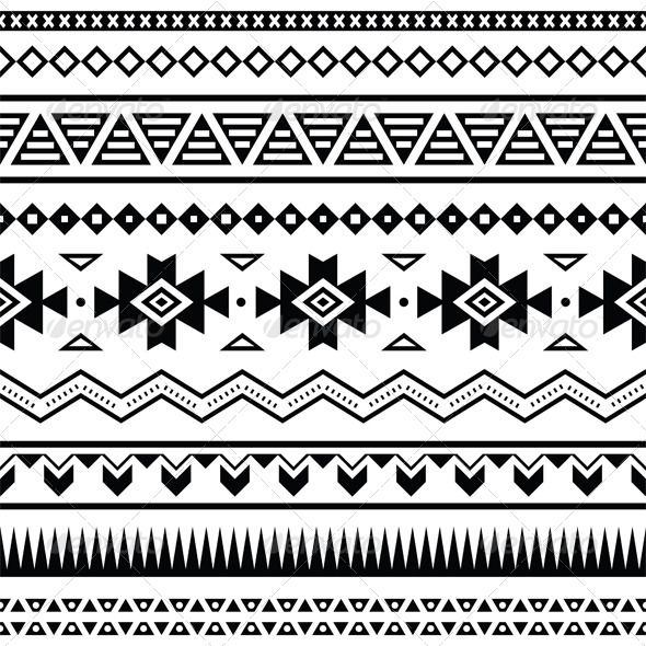 590x590 Southwestern Borders Clip Art Aztec Mexican Seamless Pattern
