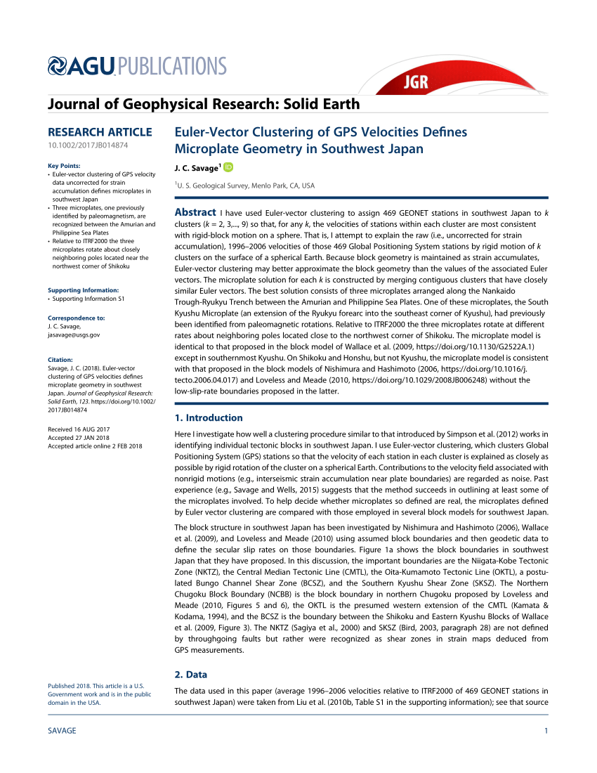 Pdf Euler Vector Clustering Of Gps Velocities Defines Microplate 850x1100 Pdf Euler Vector Clustering Of Gps Velocities Defines Microplate