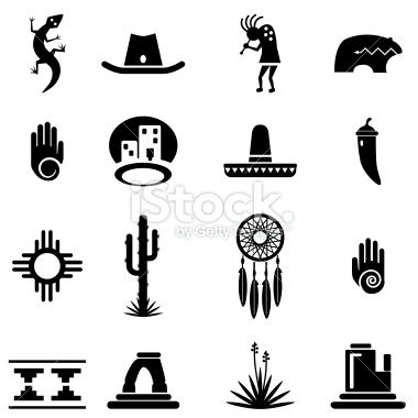 Set Of Southwestern Desert Icons Each Icon Is Grouped 380x380 Set Of Southwestern Desert Icons Each Icon Is Grouped
