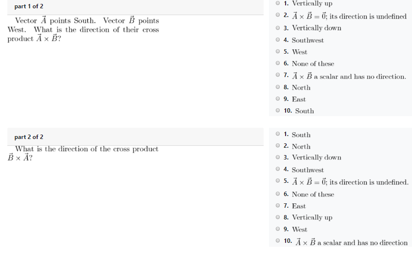Solved Part Of Vector Points South Vector B Points 844x527 Solved Part Of Vector Points South Vector B Points