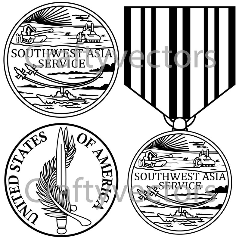 Southwest Asia Service Medal Vector Etsy 794x794 Southwest Asia Service Medal Vector Etsy