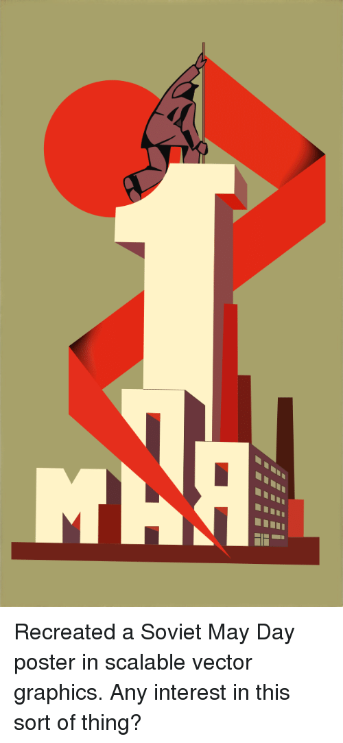 500x1083 Recreated A Soviet May Day Poster In Scalable Vector Graphics Any