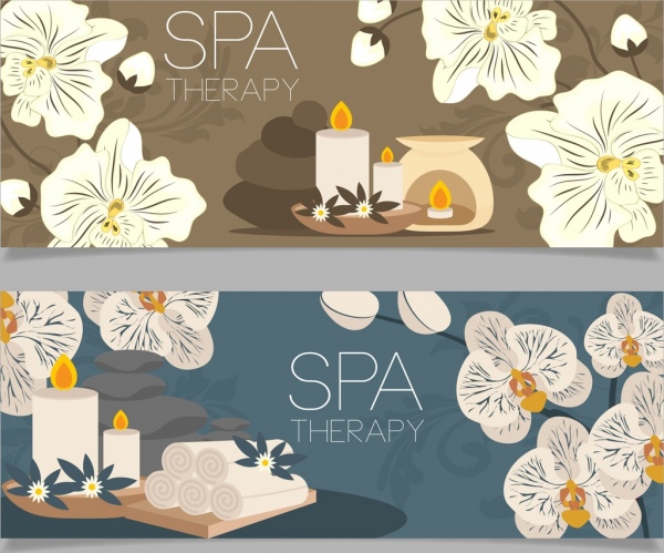 600x499 Spa Background Sets Candle Stone Flowers Icons Decor Free Vector