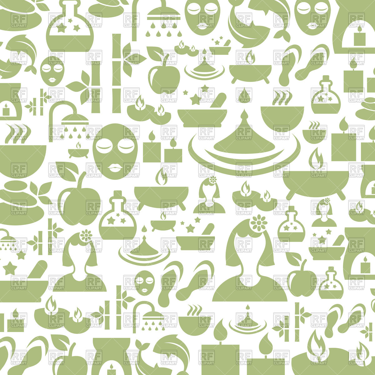 1200x1200 Background With Spa Icons Vector Image Of Backgrounds, Textures
