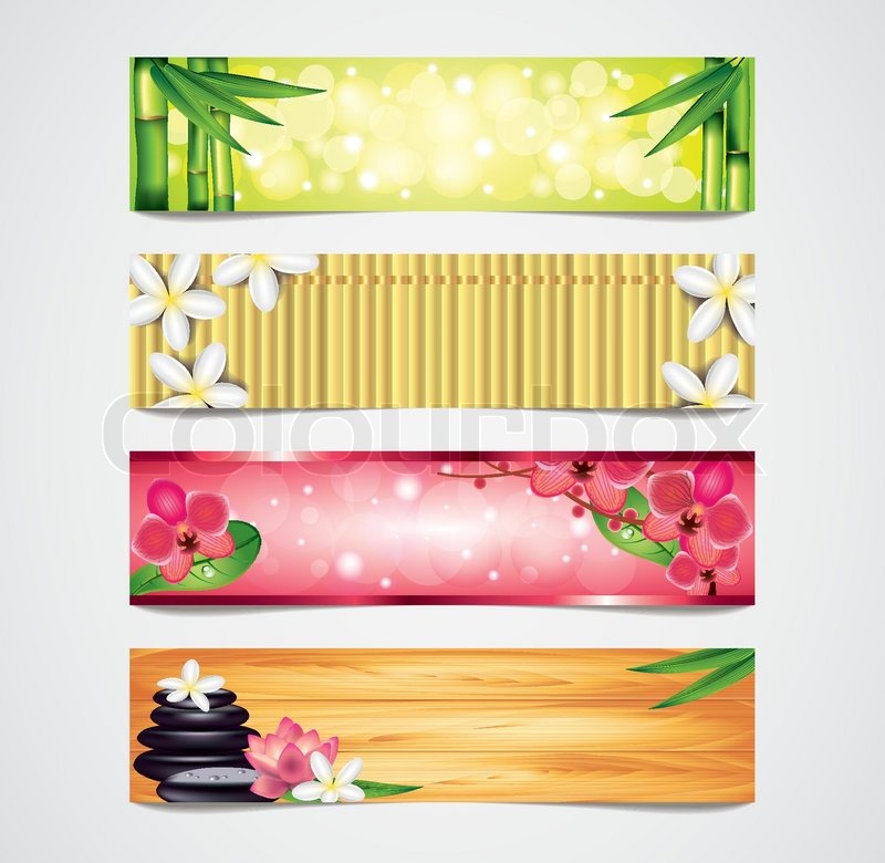 800x780 Spa Vector Banners Set Stock Vector Colourbox