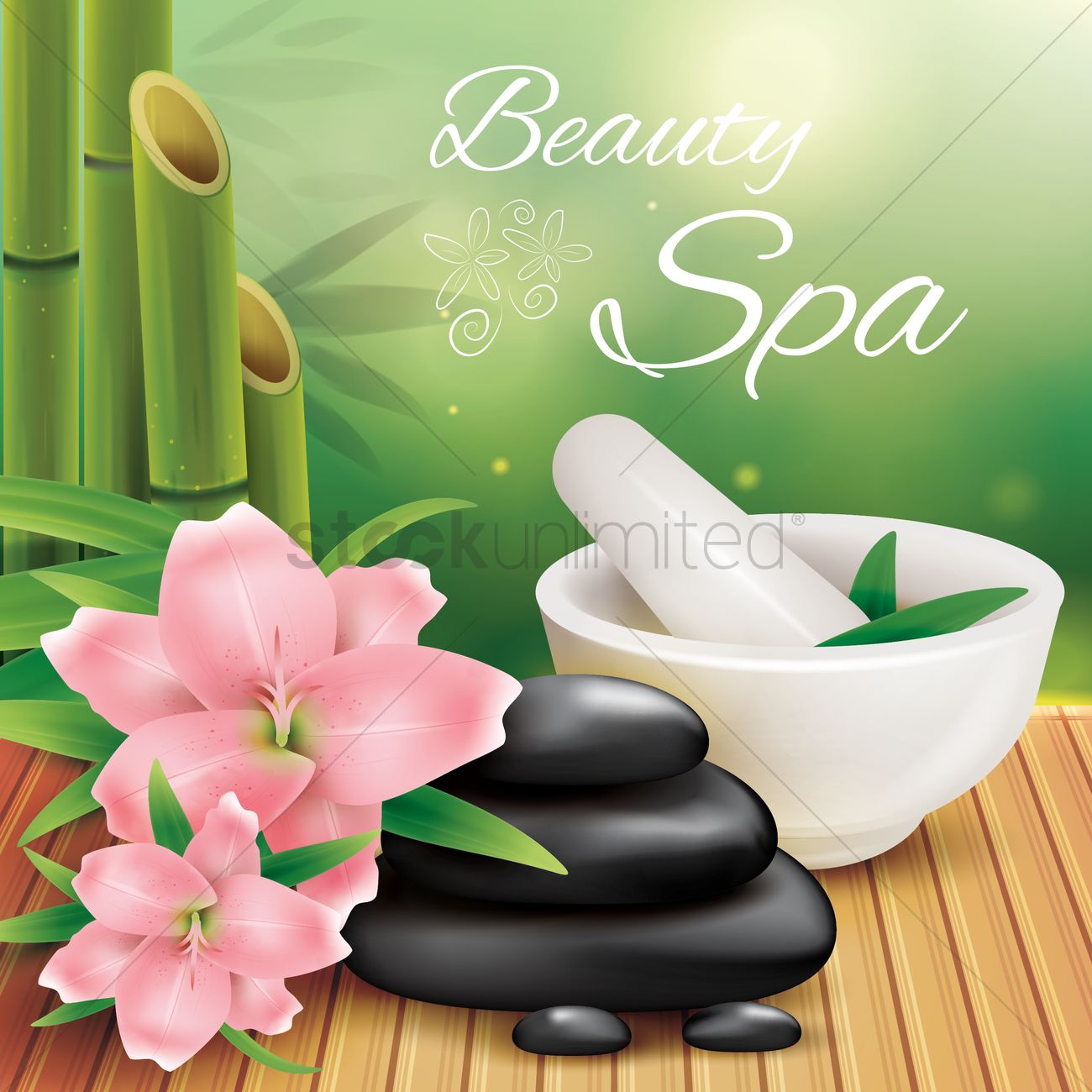 1300x1300 Beauty Spa Background Vector Image
