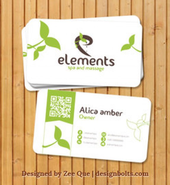Spa Business Card Design Vector Free Download 574x626 Spa Business Card Design Vector Free Download