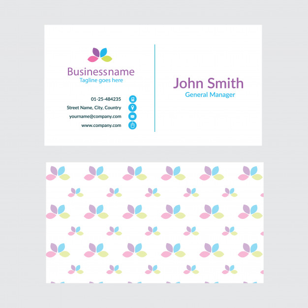 Abstract Business Card Template Spa Business Card Vector 626x626 Abstract Business Card Template Spa Business Card Vector