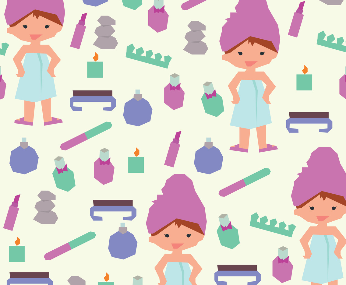 1136x936 Cute Girl In A Spa Vector Art Graphics