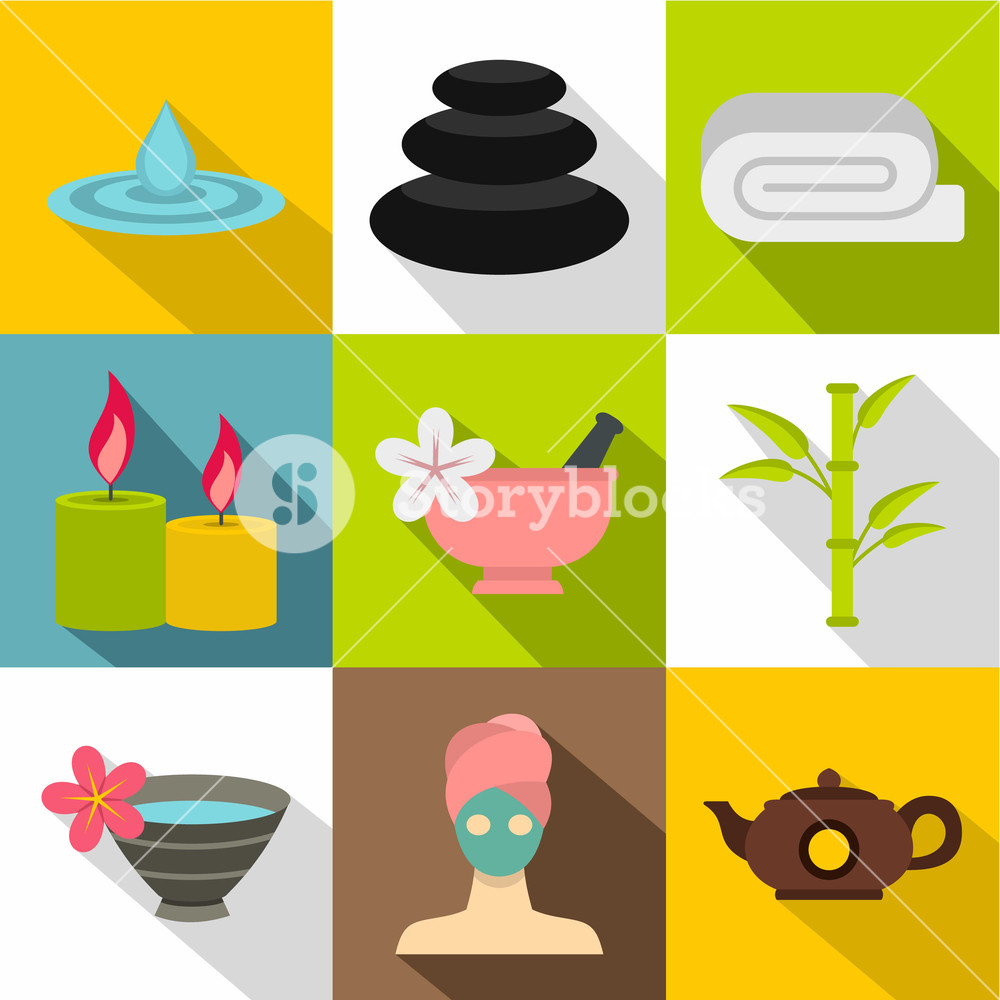 1000x1000 Spa Icons Set Flat Illustration Of Spa Vector Icons For Web