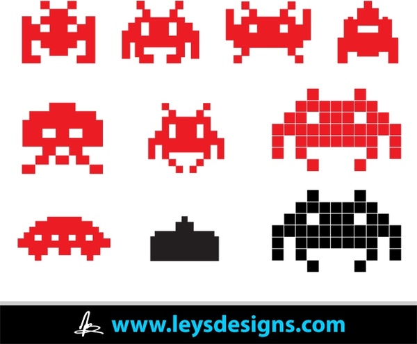600x495 Space Invader Icons Free Vector In Adobe Illustrator